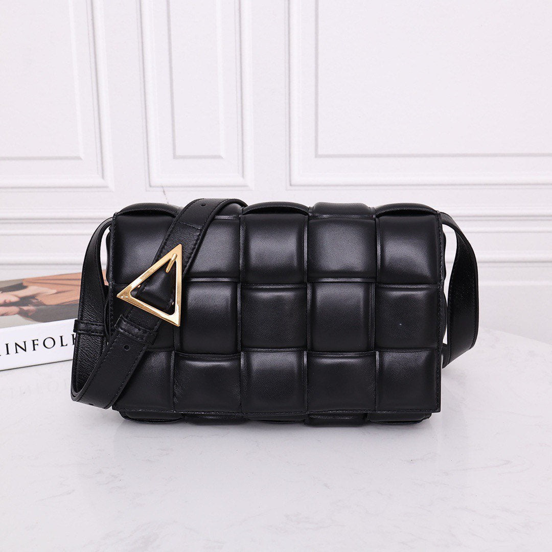 Padded Cassette Bag #6630A Black Gold Buckle