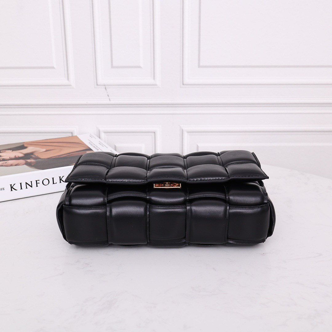 Padded Cassette Bag #6630A Black Gold Buckle