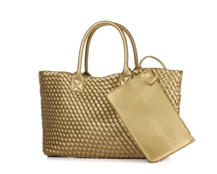 Intrecciato Basket Bag in Vegan Leather (PU)