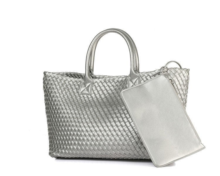 Intrecciato Basket Bag in Vegan Leather (PU)