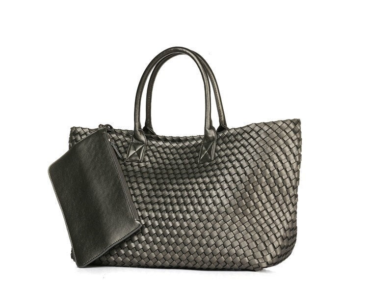 Intrecciato Basket Bag in Vegan Leather (PU)