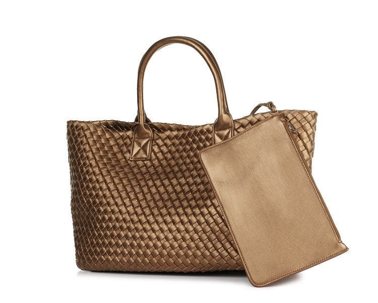 Intrecciato Basket Bag in Vegan Leather (PU)